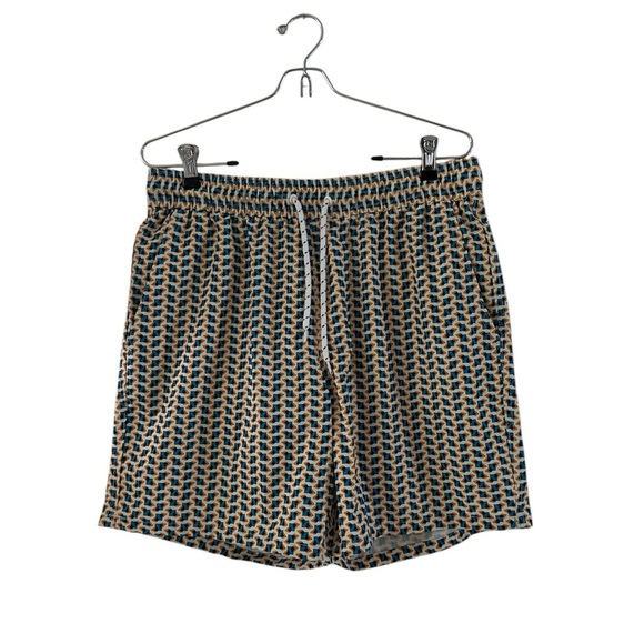 Like New! George Geometric Print Swim Trunks sz M - Picture 1 of 2